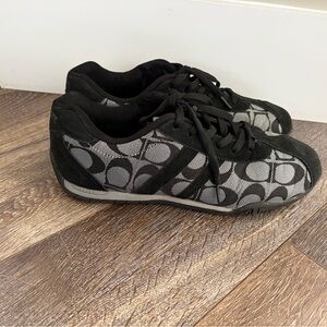 Coach monogram Black & Grey Shoes Sz 8